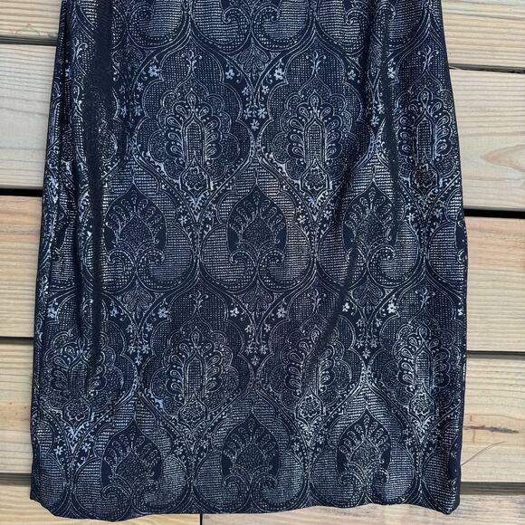 J. McLaughlin Dress Belinda Zahara Jacquard Black Champagne Size 2 NWT Event - Picture 4 of 9